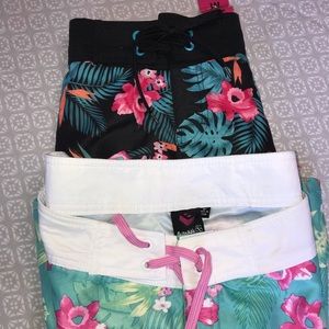 Burnside Tropical Board Shorts Two Pair